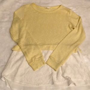 Clu + willoughby two tone color sweater